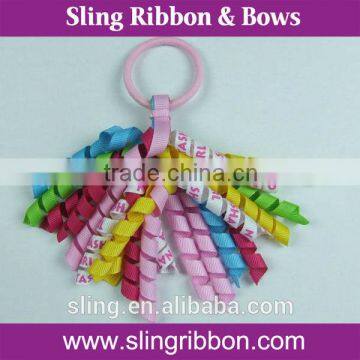 Colorful Korker Ribbon Bow With Elastic Loop