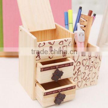 High quality wooden pen container /multifunctional pen holder