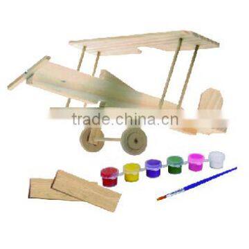 DIY Toy Kids Build and Paint Wooden Airplane photo-2