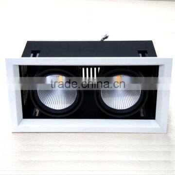 CE/ROHS 2*18W recessed double head high CRI led grille spotlight