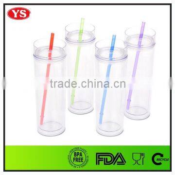 450 ML double wall tall plastic flower vases tumbler