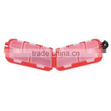 Fishing Tackle Box 10 Compartments Small Size for Fishing Hooks Swivels Beads Etc Red photo-4
