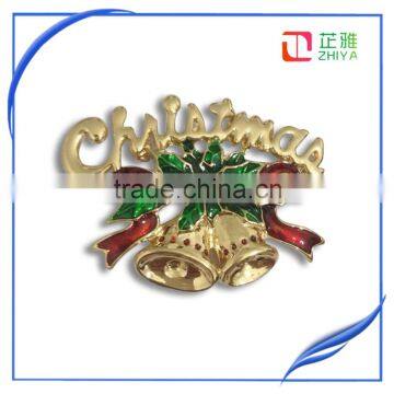 2015 Factory direct sale New Christmas brooch ,custom rhinestone christmas tree brooch,