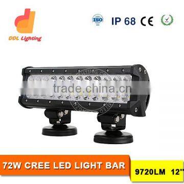 DDL 72W LED Light Bar for Truck Running Light 12 Inch Led Bar Light Waterproof