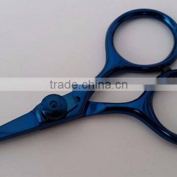 Fly tying Razor scissors 4" Blue plasma coating super sharp blades