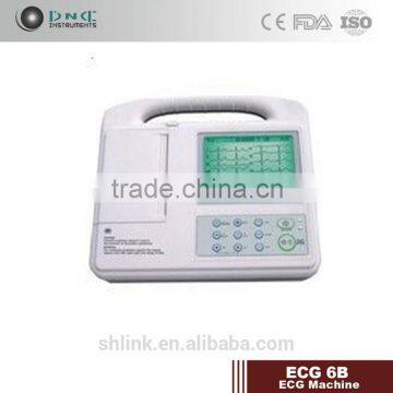 Portable digital ecg machine ECG 6B with printer for sale ECG Monitor