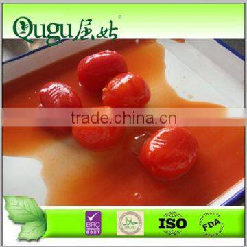 HACCP BRC HALAL hot sale canned whole peeled tomato in natural juice A10