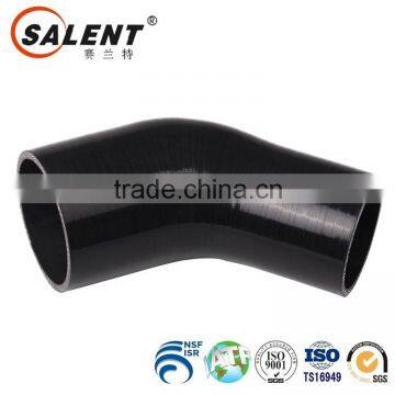 High Grade 70mm to 51mm Black Flexible 45 Degree Silicone Reducer Elbow Hose Silicone Rubber Hose photo-2