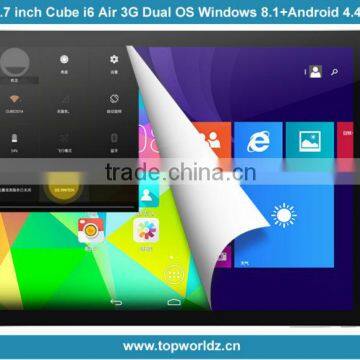 Hot Selling 9.7 inch Cube i6 3G Air Win 8.1+Android 4.4 Intel Z3735F Quad Core 2GB 32GB Dual OS Tablet PC