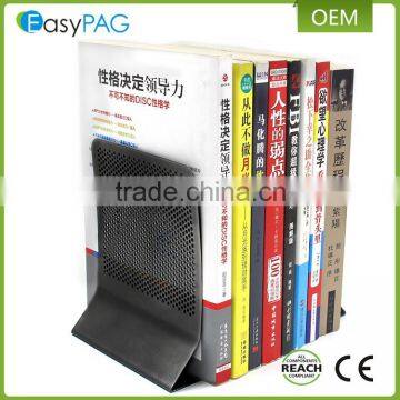 Wholesale custom punching hole meshes L shape letter metal library bookend