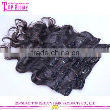 Brazilian Body Wave Double Weft Hair Extension Human Clip In Hair Extensions photo-3