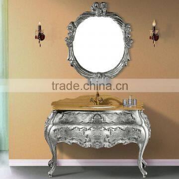 WTS-145 Luxury Modern Design Petite Black Solid Wood Corner Bathroom Vanity Cabinets photo-4