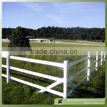 high tension steel wire strengthened farm rail fence for horse