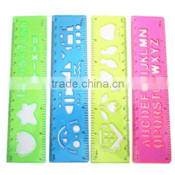 Geometric template stencil plastic ruler