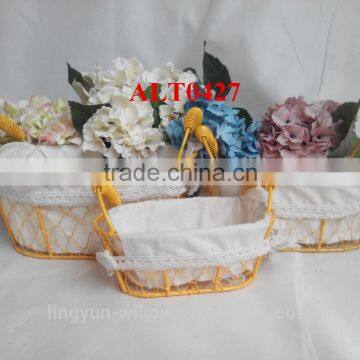 Colored Wire Food Storage Baskets Metal Baskets