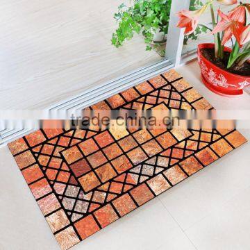 Waterproof Custom Design Rubber Flocking door Mats