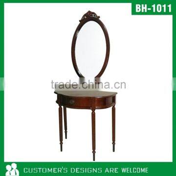 Hallway Console Table With Mirror, Classical Console Table With Mirror