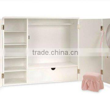 wooden closet furniture in bedroom