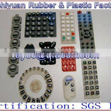 custom transparent silicone16 buttons keypads for toy and robot Conductive carbon particlesn keypads