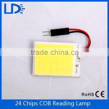 5050smd Car interior Lamp DC12V Dome light COB 24 LED auto Panel lamp reading Lights