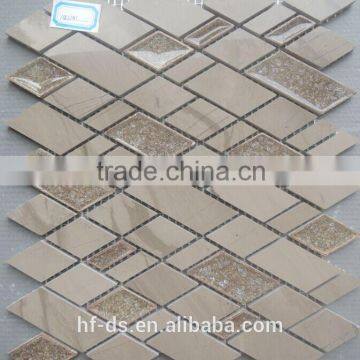 marble mixed glass mosaic