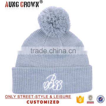 fashion Beanie Cheap Pom Beanies Custom Logo