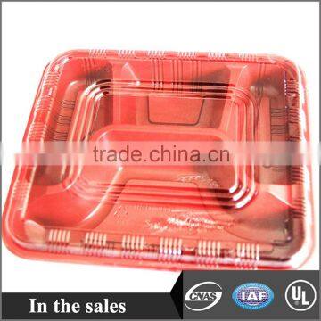 Plastic food tray--4C