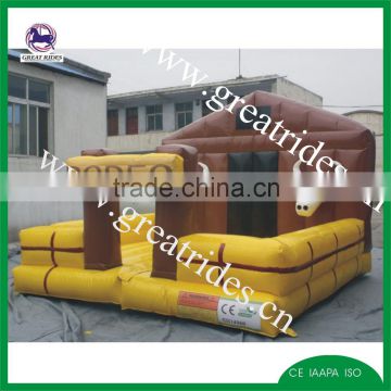 Outdoor entertainment inflatable bull riding machine