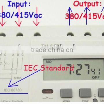 7 Days 380V 3 Phases Timer Switch