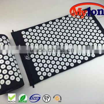 Acupressure MAT & PILLOW Combo (Black) - For Effective Back & Neck Pain Relief Support - Comes With Carry Bag For Storage