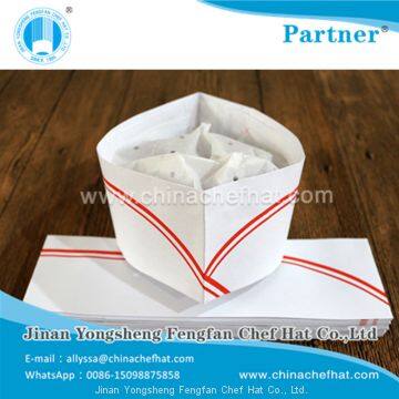8.2cm Height Paper Forage Hat (double Red Strip) photo-5