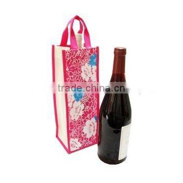 Customized bopp or matt coating non woven bag/wine bag