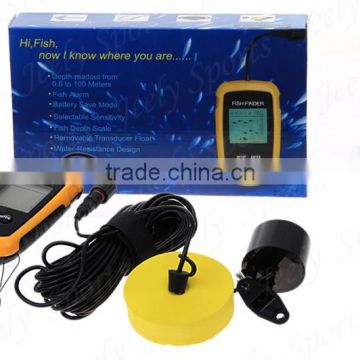 Portable Sonar LCD Fishing Finder Alarm 100M AP Waterproof