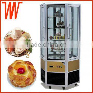 Vertical 6 Sides Glass Refrigerated Display Case