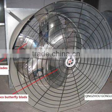 low noise cone exhaust fan with shades for industry with cheap price in China