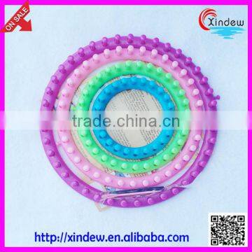 Plastic round knitting loom for making hat and any other items