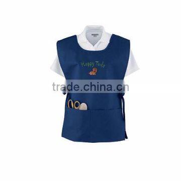 Blue Cobbler Apron With Front Pockets and Adjustable Side Ties photo-2