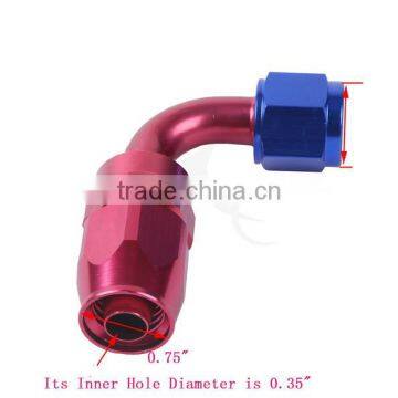 8AN AN8 8-AN 90 DEGREE SWIVEL OIL/FUEL LINE HOSE END MALE/FEMALE FITTING/ADAPTOR