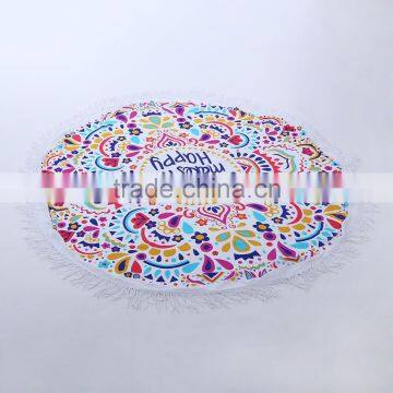 Diameter 57.09inches Printed Beach Towel Round Pad Mat Microfiber Fabric Breathable Mat For Beach Camping Outdoor Activities photo-4