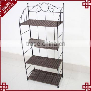 100* Handmade pe Rattan Home Kitchen Storage Rack Storage Shelf photo-3