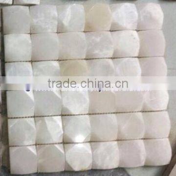 Best Selling Pure Natural WHITE ONYX MOSAIC TILES COLLECTIONS photo-4