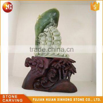 Oriental Treasure Precious Lively Jadeite Natural Jade Statue photo-5
