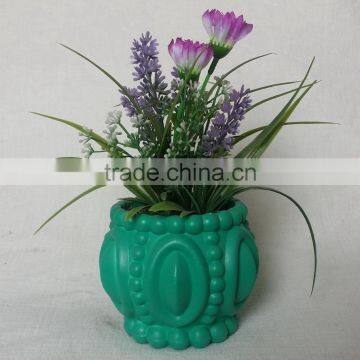 decorative pots with plant indoor