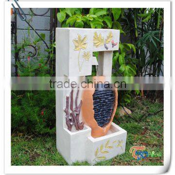 Popular Resin Square Indoor Modern Wall Fountain