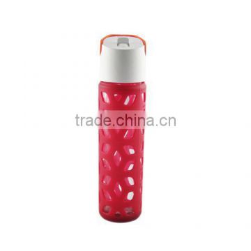 Hot Red Bird Nest Eco-friendly Silicone Bottle Sleeve for Glass Water or Wine Bottle, Coffee Cup, etc.