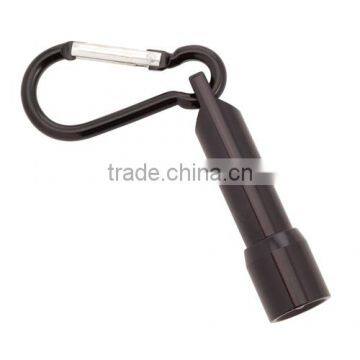 Aluminum led torch with carabiner