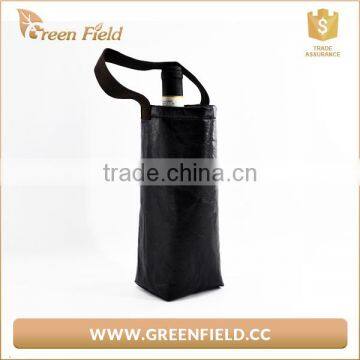 Green Field washable kraft paper bottle wine cooler bag