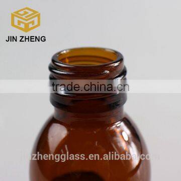 China Round 100ml 3.5oz Amber E-liquid Bottle With Glass Dropper photo-2