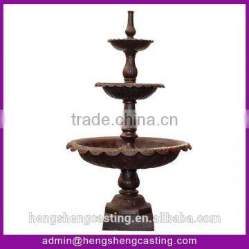 3 tier garden cast iron water fountains