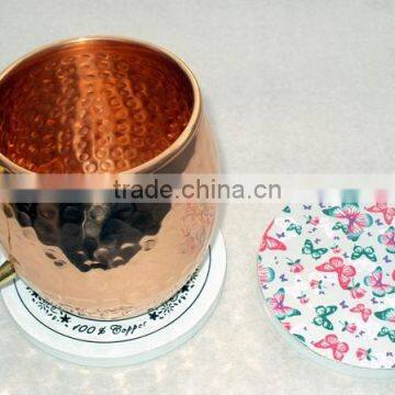 HIGH QUALITY MDF WOODEN DRINKING CUP COASTER, ECO FRIENDLY TEA/COFFEE/BEER MUG COASTER , BUTTERFLY DESIGN COASTERS photo-2